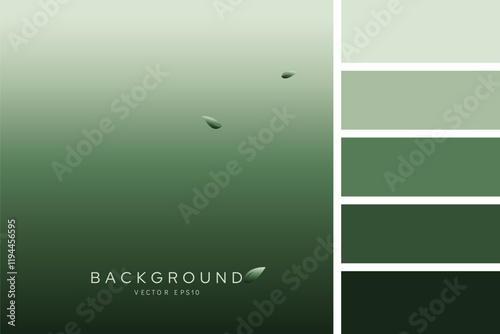 Smooth gradient background with shades of green color palette, illustration vector design 