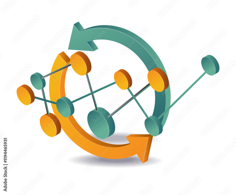 Business growth analysis network round Business growth analysis network round