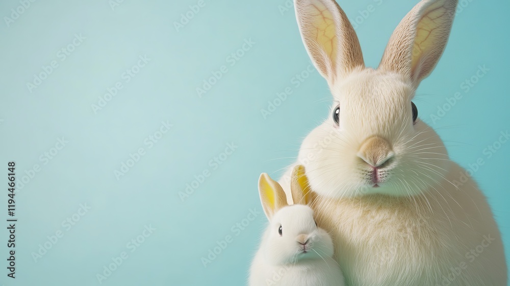 Obraz premium Happy Easter Banner with Copy Space - Top View Design for Spring Templates, Cards, Posters and Ads. Festive and Celebratory Easter Concepts.