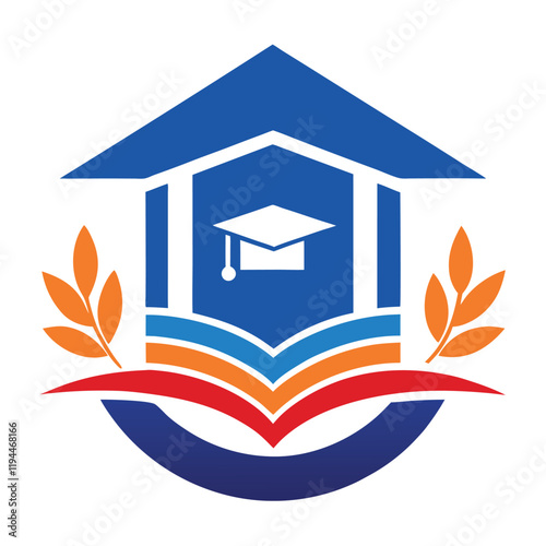 Educational Institute Logo Vector art for company branding. Ideal for business, school, and professional organizations with unique and modern designs. photo