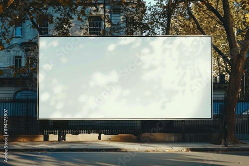 Large blank white billboard advertisement white board.