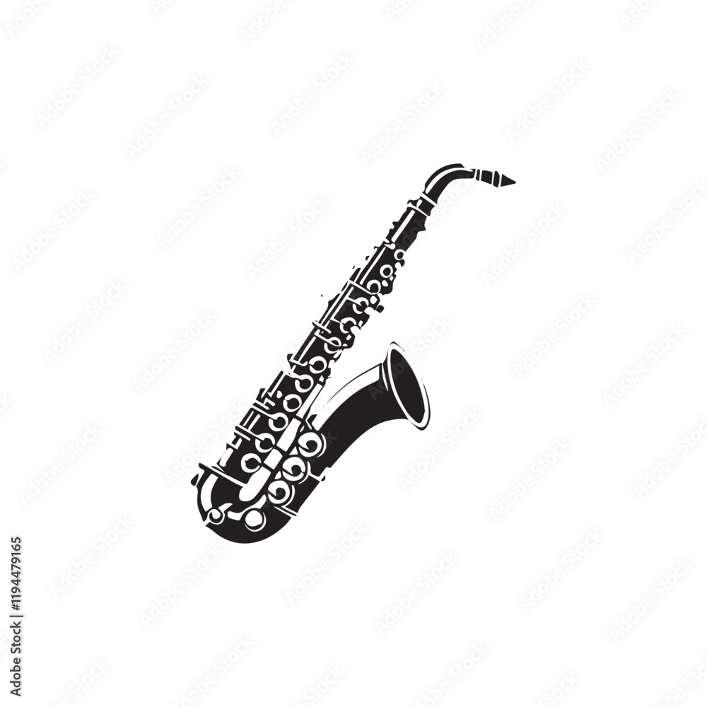 Naklejka premium Clarinet icon vector design symbol art illustration