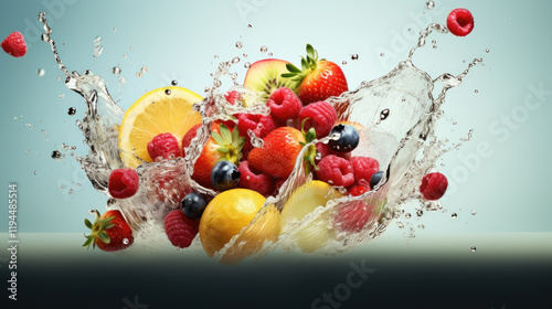 Vibrant Fruit Splash: A Burst of Freshness and Flavor