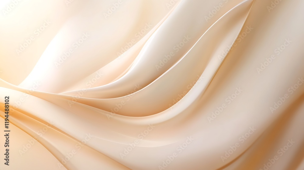 Fototapeta premium Abstract Beige Swirling Fabric Design