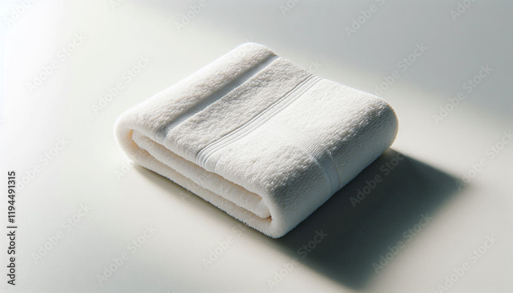 Ai generate white towel on a table Ai generate white towel on a table