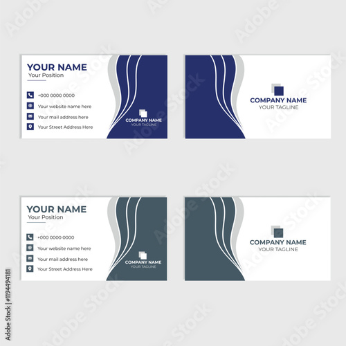 Business card design template, Clean professional business card template, visiting card, business card template