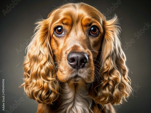 Adorable English Cocker Spaniel puppy portrait; professional pet photography showcasing its charm.