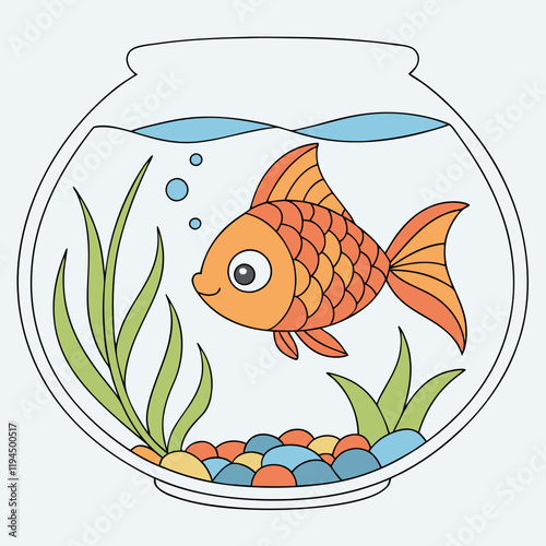 goldfish in a glass