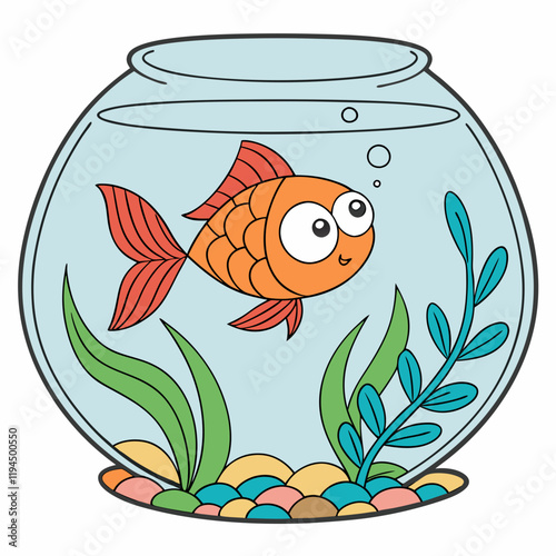 aquarium with goldfish