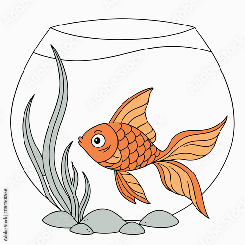 goldfish in a glass