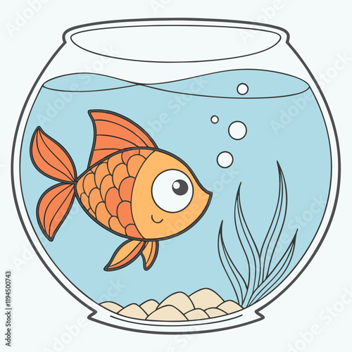 goldfish in a glass