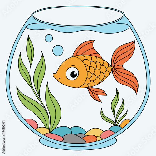 goldfish in a glass