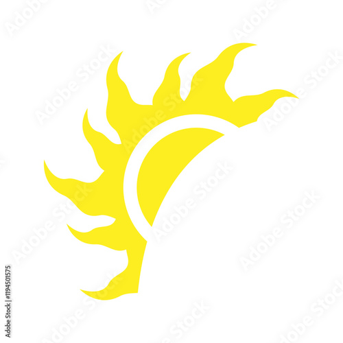 Sun icon design template