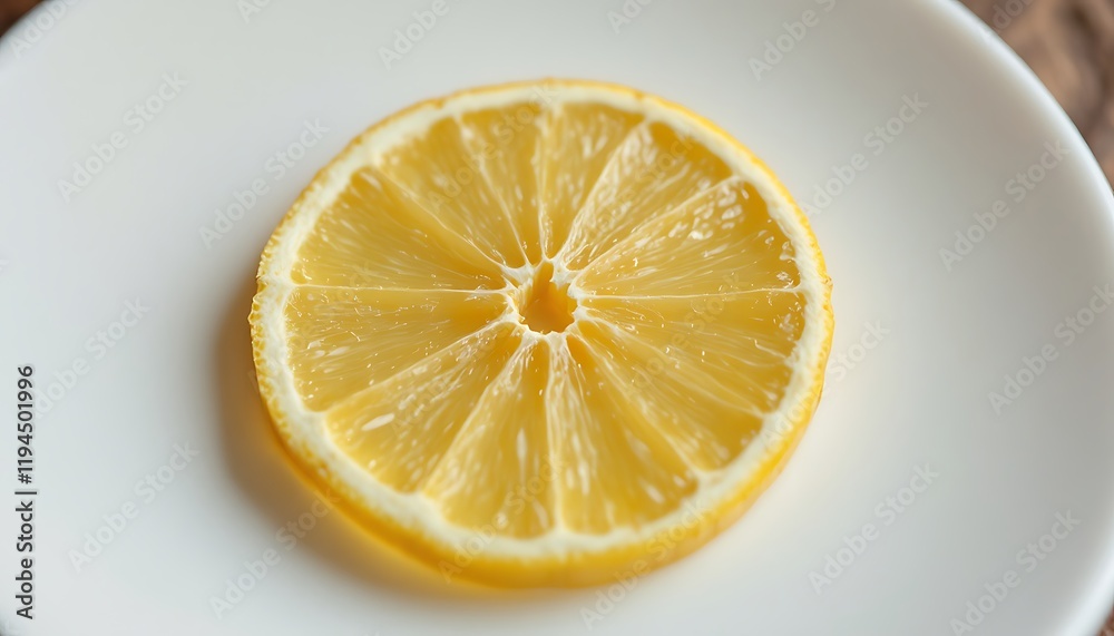 Sunlit Lemon Slice: A Vibrant, Close-Up Still Life Sunlit Lemon Slice: A Vibrant, Close-Up Still Life
