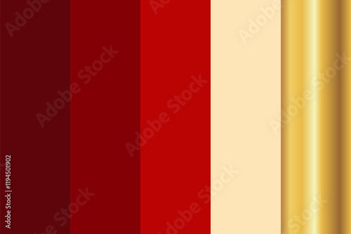 Festive Chinese color scheme palette with red , beige and gold 