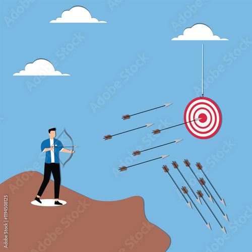 Countless hours of hard training to achieve skill improvement, the spirit and pursuit of not giving up and perseverance, countless arrows off target and one arrow that hits the bull's eye
