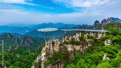 Timelapse of Langya Mountain in Hebei showcasing beautiful natural scenery and stunning landscapes photo