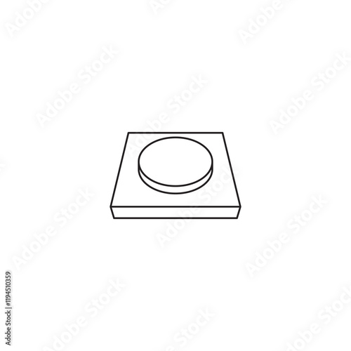 Modern Button Icon for User Interfaces