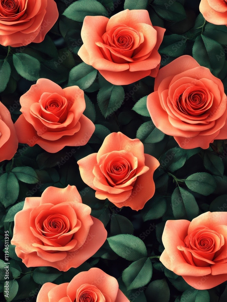 Obraz premium seamless background with roses