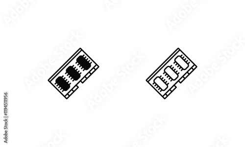 Ram icons set vector stock illustration