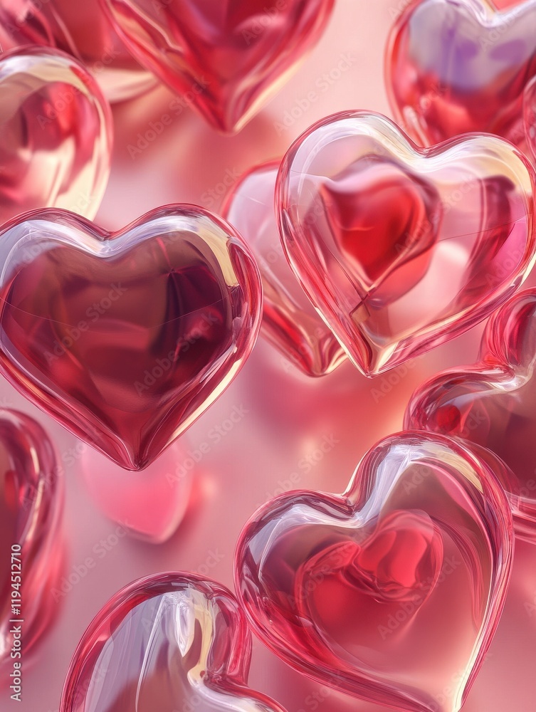 Valentines day background with transparent hearts. Valentines day background with transparent hearts.