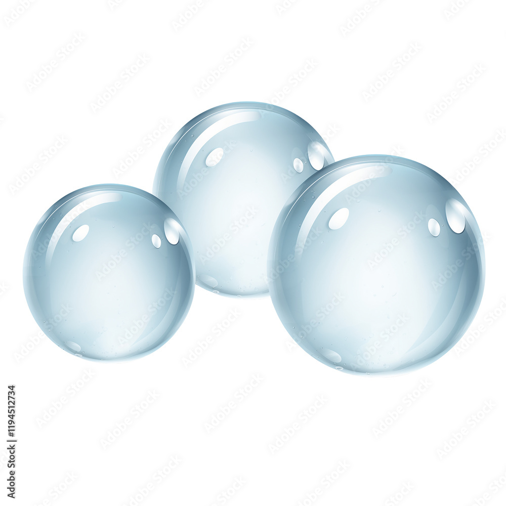 Glass Spheres with Water Droplets isolated on transparent background Glass Spheres with Water Droplets isolated on transparent background