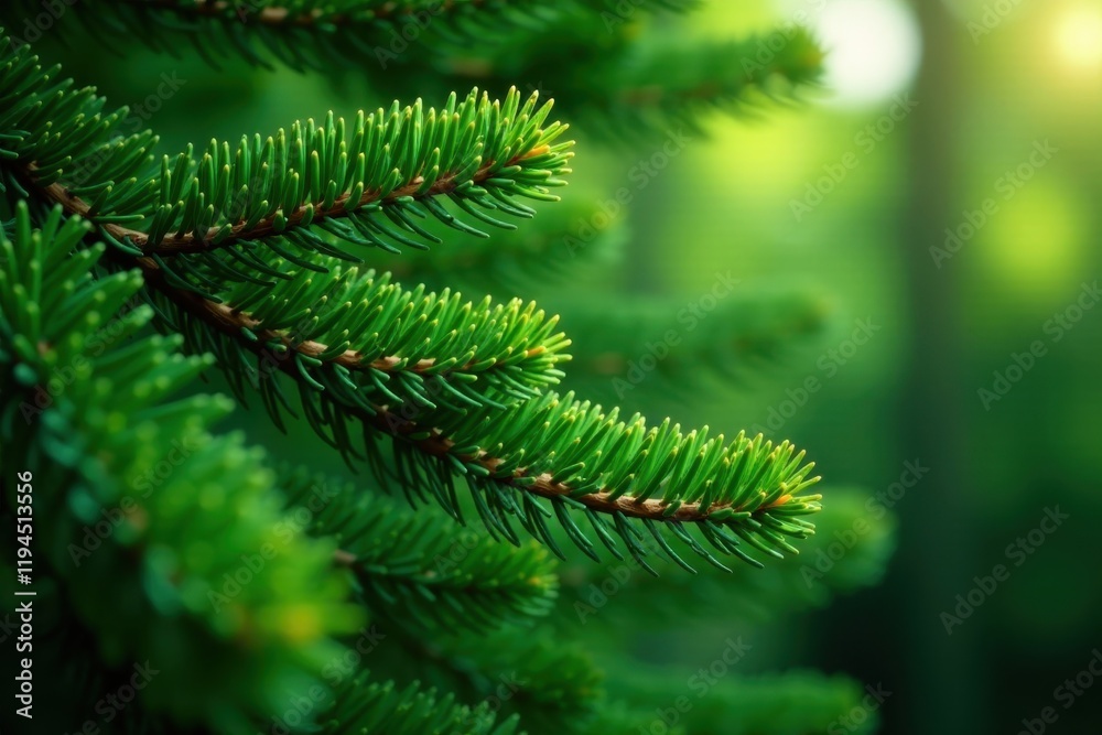 Deep green pine branches, lush texture, natural light, image, asset Deep green pine branches, lush texture, natural light, image, asset