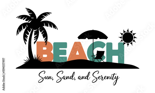 Beach Vector Clipart Set with Ocean, Sand, and Summer Themes