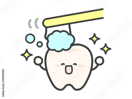 かわいい歯のベクターイラスト04