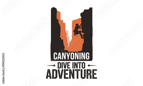 Canyoning Adventure Vector Clipart Set with Outdoor and Thrill Themes