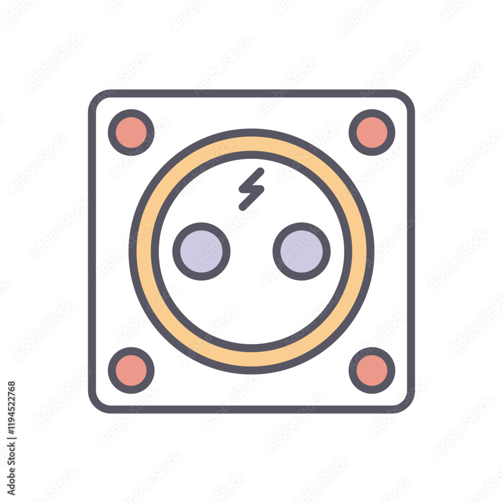 Socket vector icon stock illustration