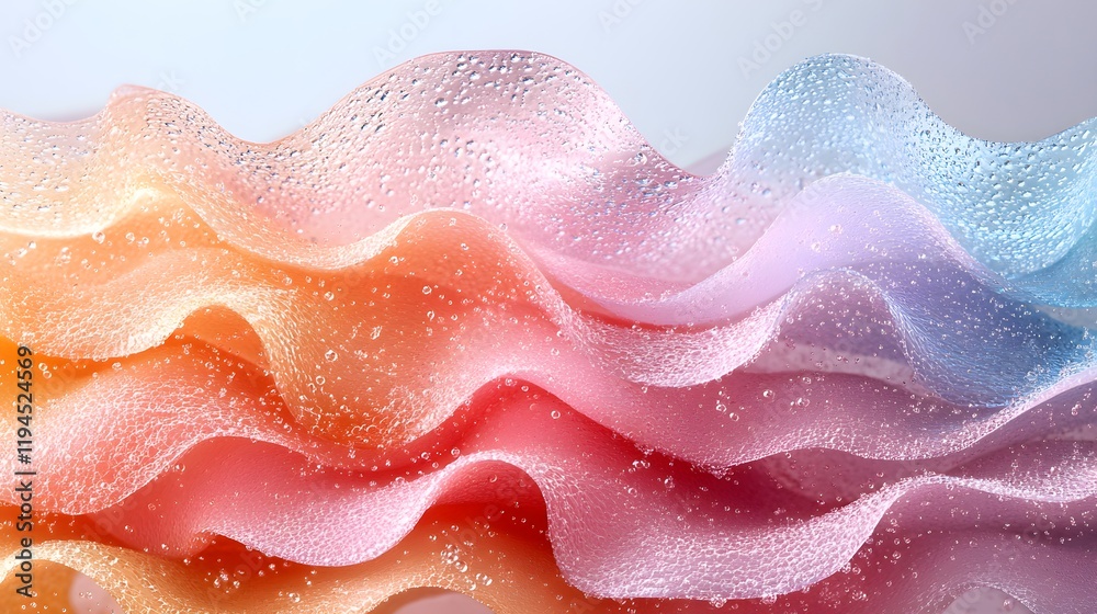 Soft flowing abstract background with pink and blue waves, satin texture, and gentle motion Soft flowing abstract background with pink and blue waves, satin texture, and gentle motion