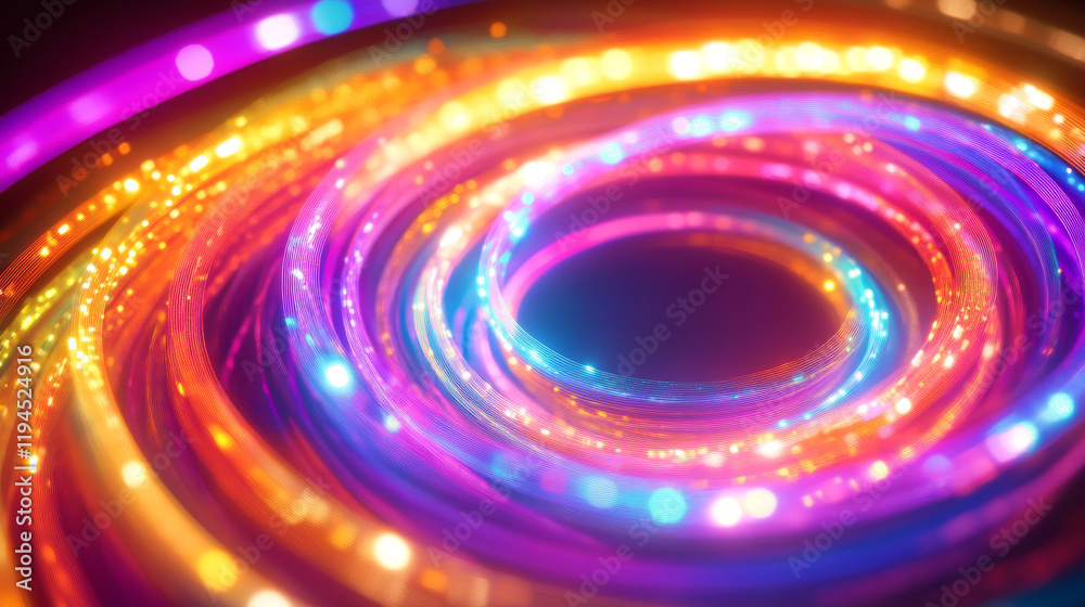 Magic light effect swirl with neon sparkle shine. Flare ring motion glow isolated dynamic particle. Abstract fold twirl element with glitter dust and bright flash. Futuristic isolated golden vortex Magic light effect swirl with neon sparkle shine. Flare ring motion glow isolated dynamic particle. Abstract fold twirl element with glitter dust and bright flash. Futuristic isolated golden vortex