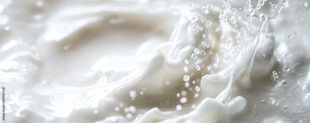 Close-up of milk splashing with droplets and ripples, creating a dynamic and fresh visual effect. Perfect for dairy product advertisements. Close-up of milk splashing with droplets and ripples, creating a dynamic and fresh visual effect. Perfect for dairy product advertisements.