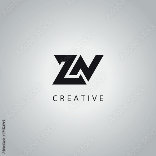 ZN NZ Modern Creative Alphabet Business Logo Design Vector Icon Template.