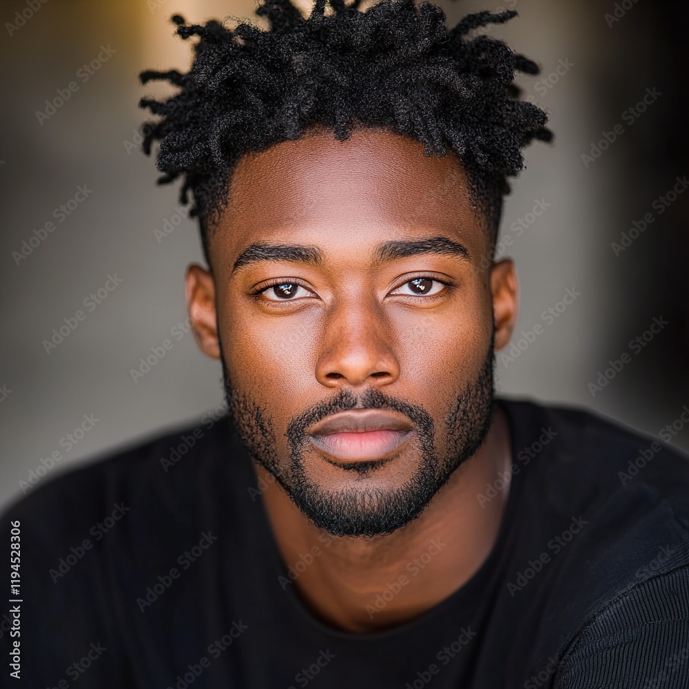 Obraz premium Portrait of a Handsome Black Man with Dreads