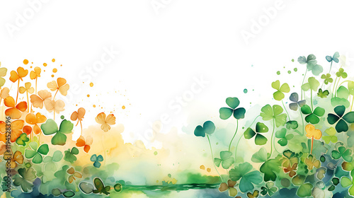Beautiful watercolor  St. Patrick's Day Irish Background 