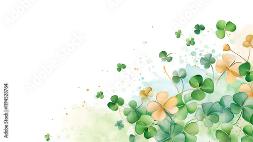 Beautiful watercolor  St. Patrick's Day Irish Background 