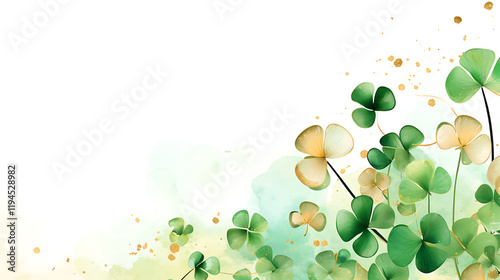 Beautiful watercolor  St. Patrick's Day Irish Background 