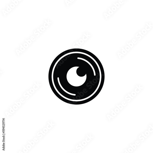 Minimalist Lens Icon for Photography and Vision