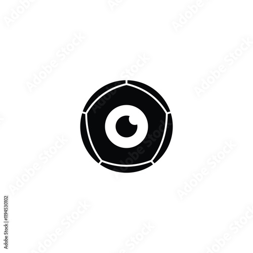 Minimalist Lens Icon for Photography and Vision