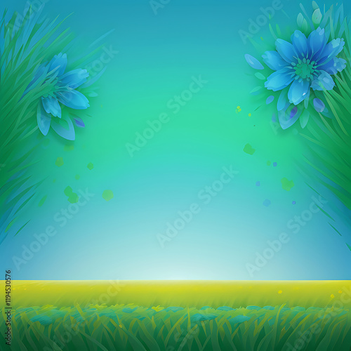 The green background is blurred with some tiny white dots