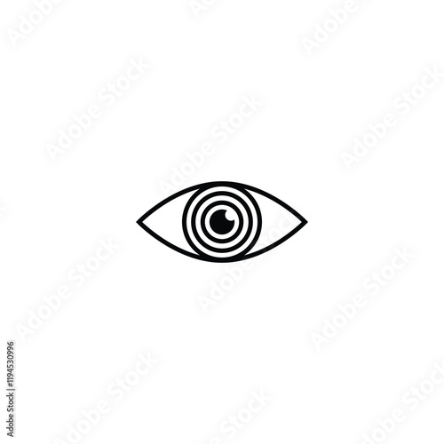 Minimalist Lens Icon for Photography and Vision