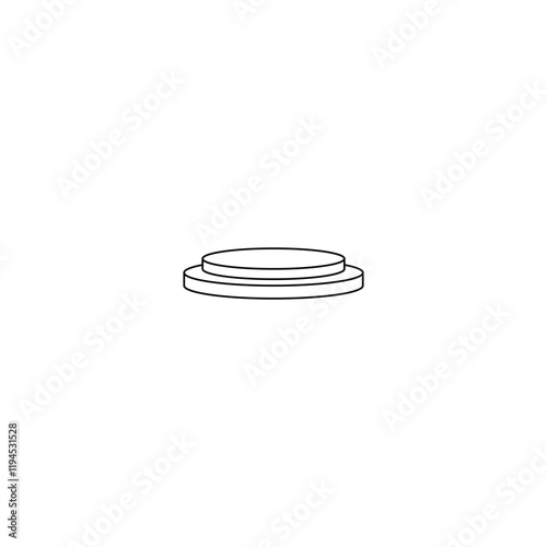 Modern Button Icon for User Interfaces