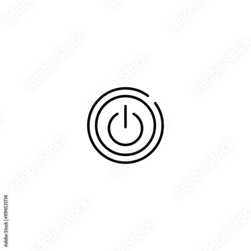 Modern Button Icon for User Interfaces