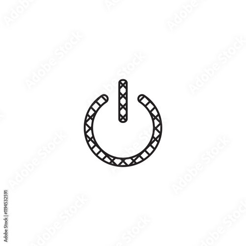 Modern Button Icon for User Interfaces