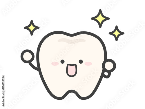 健康で美しい歯のベクターイラスト