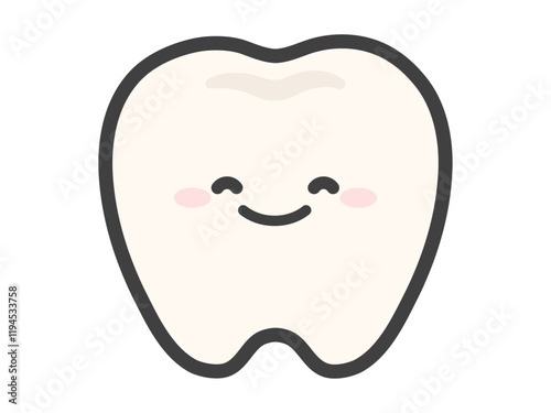 にっこり笑う歯のイラスト