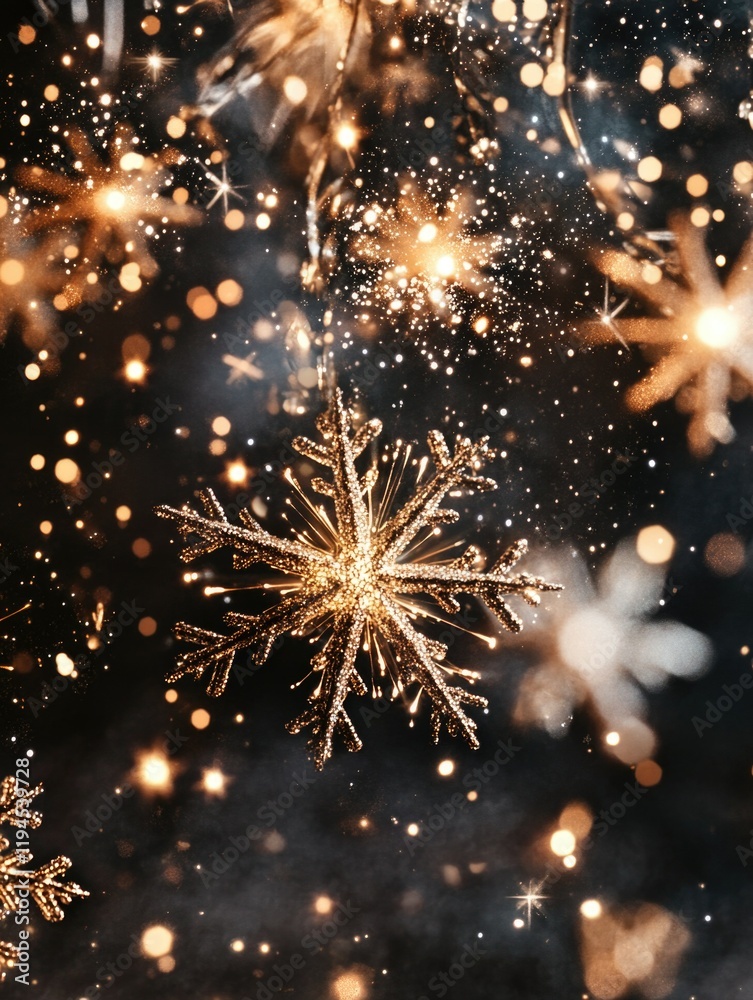 Fototapeta premium Celebratory New Year's Eve Sparkle Display