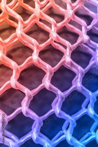 Bubble Wrap Appreciation Day. Macro shot of bubble wrap with pink and blue spheres creating a modern, artistic pattern.